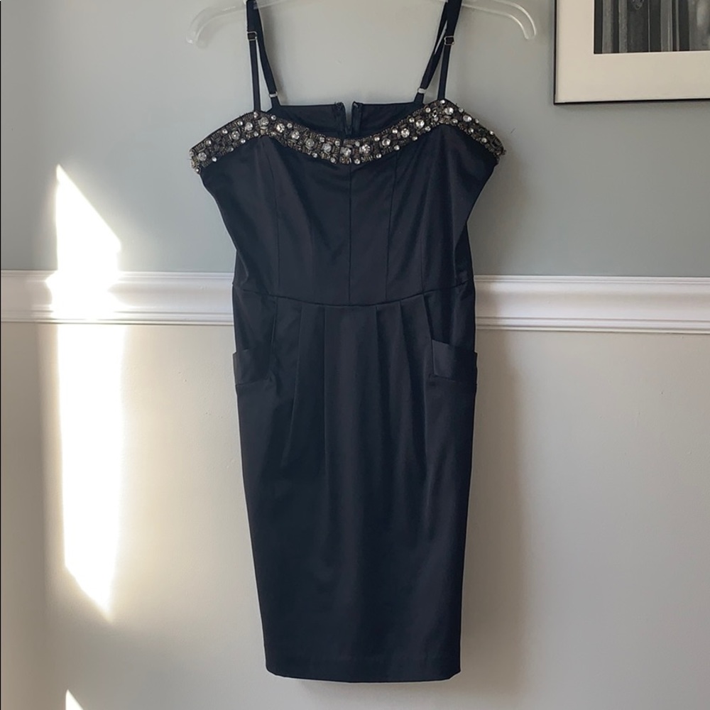 NikiBiki Black Dress with Beaded Accents
